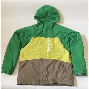 Billabong 8K Coat Snowboarding Ski Jacket Removable Arms Large Y2K Colorblock